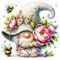 Generisch Wichtel Diamant Painting Bilder für Erwachsene,5D Goblin Diamond Painting Set, DIY Frühling Diamond Painting Bilder,Runde Steine Diamant Painting für Zuhause Dekor 30x30cm-Wichtel