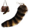 HSKRKOW 1 Stück Fuchsschwanz Anhänger 25Cm, Therian Tail Keychain Extra Groß, Fox Tail Bag Charms, Schlüsselring Tasche Zusätze Auto Schlüsselketten Anhänger Weich Flaumig Dicht Dekoration(A)