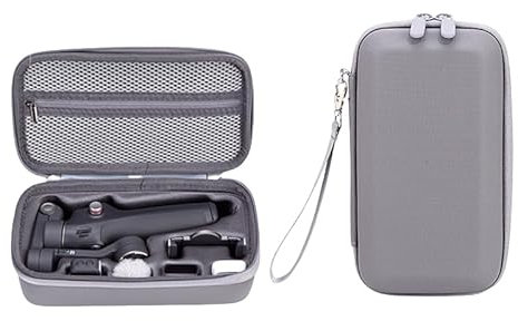 Carrying Case for DJI Osmo Mobile 7P/7 Travel Carry Bag Portable Storage Case PU Hard Shell Protective Cover Box for OM7 OM7P Gimbal Stabilizer Organizer