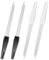 4 Pcs Metal Nail Files for Natural Nails,Nail File,Professional Nail Files for Natural Nails,Nails Accessories Tools,Double Sided Sapphire Grit for Home Salon Use(White & Black)