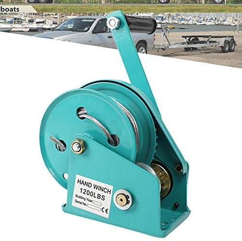 NGIRJKKLL Large Rocker Boat Trailer Winch 1800lb Hand Winch Brake Safty Hook Kayaks Portable Manual Winch ATV Truck Car Small Traction Tools Removable Handle10m//40(30m)