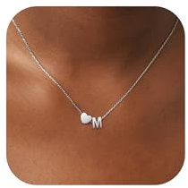 Meteorstarry Halskette Mit Buchstaben, Silber Kette Damen 925, Geschenke Zur Silberhochzeit Kette Mit Buchstaben Silber, Kette Damen Silber Personalisierte Hochzeitsgeschenke