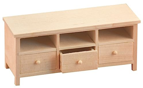 KONTONTY 1pc Miniature Wooden Tv Cabinet Mini Furniture Ornament Delicate Decor for Dollhouse for DIY Mini House Scene Design Graduation for