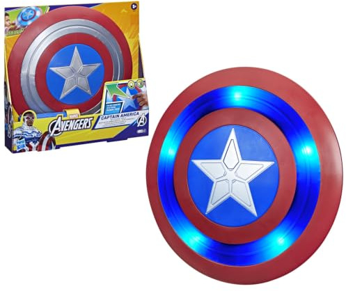 Marvel Studios Avengers: Doomsday Captain America Reaktionsschild, 27,9 cm Durchmesser, Rollenspielzeug für Kostümspiele, Superhelden-Spielzeuge, ab 5 Jahren