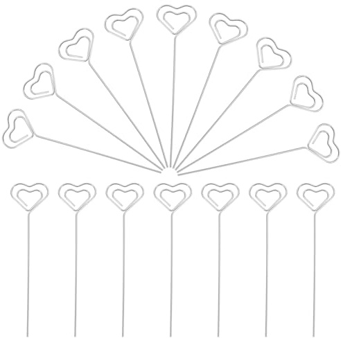 FOMIYES 20 Stück Herzförmige Schlaufenclips aus Eisen mit Metallklemme Silberfarbene Bürokartenhalter für Partydekoration und Abschlussfest Elegant und Kratzfrei