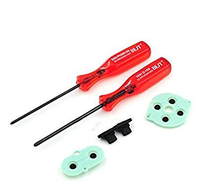 Silikon-leitfähige Gummipads + 2 x Schraubendreher für Nintendo Gameboy Color GBC Controller Reparatur Ersatzteil
