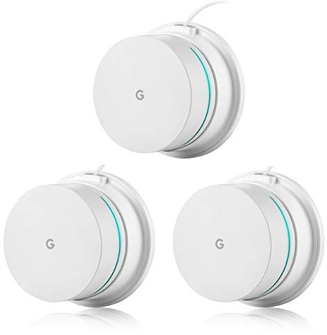 OkeMeeo Wandhalterung für Google WiFi AC1200 – Deckenhalterung für Google WiFi Modell 2016 und Modell 2020, platzsparende und vergrößernde Abdeckung, verstärkt und perfekte Einheit (3er-Pack)