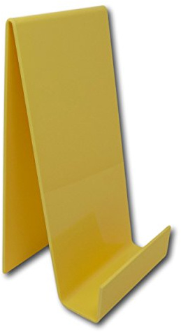 EPOSGEAR XL Extra Large Plastic Acrylic Perspex Book Plate Retail Display Stand Holder - Perfect for Schools, Nurseries, Libraries etc (Lemon Bonbon)