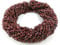 JEWELZ Rubinrosa 4–6 mm zylindrischer loser Rubin-Perlenstrang, voller 86,4 cm langer Strang, 1 Stück