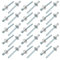 sourcing map 30Stk. Aluminum/Stahl Offenes Ende Blindnieten 6mm x 10mm