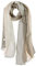 sourcing map Lang Chiffon Leicht Gradient Farbe Schal Frühling Sommer Weich für Frauen Grau/Beige 63x19.6