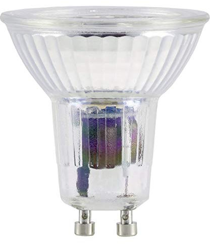 Xavax LED Leuchtmittel (38W, GU10, 250lm, 25000h, Warmweiß, 230V LED Vollglas, ersetzt PAR16) transparent