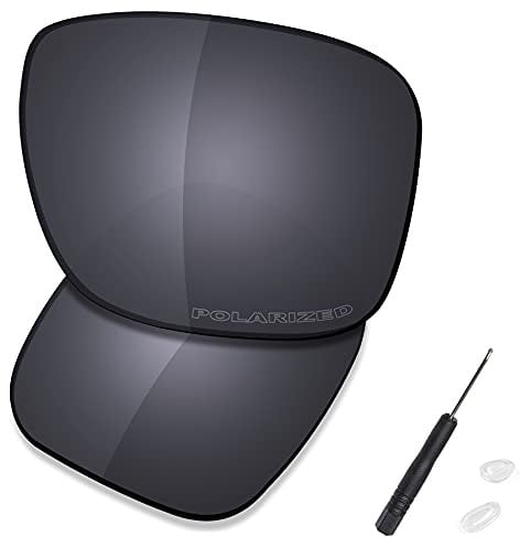 Saucer Premium Replacement Lenses for Oakley Holbrook Metal OO4123 Sunglasses High Definition - Shield Black Polarized
