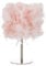 Modern and Chic Real Pink Feather Table Lamp with Satin Nickel Base and Switch - Perfect for Childrens Bedroom - 40w Maximum SES Bulb by Happy Homewares