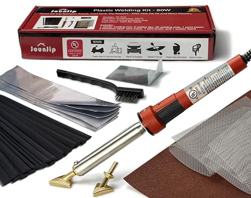 JOUNJIP Standard Plastic Welding Repair Kit UL-Certified Plastic Welder 80W