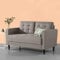 ZINUS Benton Loveseat Sofa | Mid-Century | Einfache Montage ohne Werkzeug | Kissen mit Gitter-Tufting | Schmal zulaufende Beine | Sofa in einer Box | Stone Grey