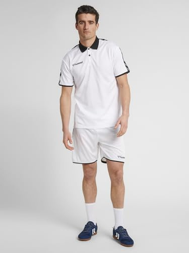 hummel Herren Polo Hmlauthentic Functional Polo, White, XL, 205382-9001-XL