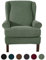 ele ELEOPTION Ohrensessel Husse,Elastisch Sofabezug Sesselbezug,Jacquard Sofaüberwurf Stretch Husse für Ohrensessel Wing Chair (Grün)