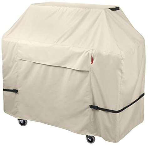 Porch Shield Housse de Barbecue à gaz 600D imperméable pour Weber, Brinkmann, Char-Broil et Plus Encore, Brun Clair 142,2 cm (l x P x H)