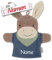 Sterntaler Esel Emmilius Kinder Spiel-Waschhandschuh mit Namen bestickt, Baby Kleinkind Waschlappen personalisiert, Jungen Waschtuch zum baden, Geschenk zur Geburt Taufe Ostern Nikolaus