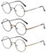 KoKoBin 3er-Pack Lesebrille mit rundem Rahmen Blaulichtblockierendes Lesegerät Metall Vollrahmen Anti Blaulicht Retro-Brille Herren und Damen (3er-Pack, 2.00, diopters)