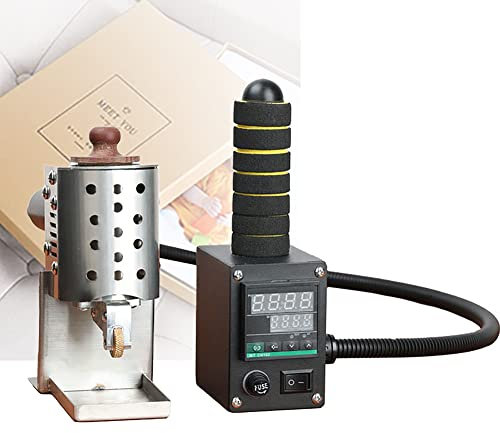 Hot Melt Glue Gun, 200W Hot Melt Glue Labeling Rolling Gluing Machine, Hand Push Leather Luggage Sealing Machine, Paper Bag Sealer for Leather Carton Album DIY Crafts