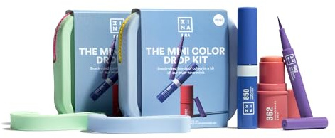 3INA MAKEUP - THE MINI COLOR DROP KIT - The Color Pen Eyeliner 482 + The Color Mascara 850 + The No-Rules Stick 362- Makeup Set - Reisegröße - Vegan - Cruelty Free