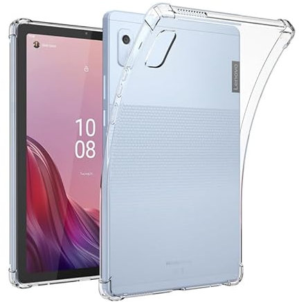 QYiiD Funda transparente para Lenovo Tab M9 versión 2023 de 9 pulgadas (TB-310FU/TB-310XU), [absorción de impactos] [cubierta cristalina] cubierta transparente flexible de silicona de gel TPU