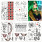 Harley Quinn Tattoo, Tattoos Joker, 5 Large Sheets Temporäre Tattoo Tticker, Kostüm für Halloween Party Cosplay Karneval Fasching Accessoires