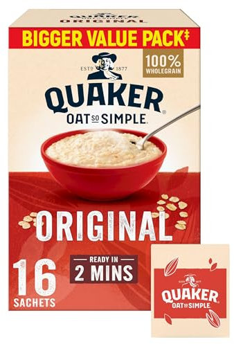 Quaker Oat So Simple Original Porridge Sachets, 16 x 27g