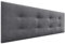 DHOME Kopfteil für Bett, gepolstert, 8 cm dick, gepolsterter Kopf, ACUALINE Stoff und Kunstleder, für Doppelbett (Stoff Aschgrau, 160 cm (Betten 150/160))
