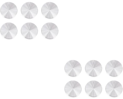Angoily 2 Sätze Glasplatten-aluminiumscheiben-Adapter Rund Aluminiumkreis Größe M8 Silber – Stoßfänger Für Tische 6 Stück * 2