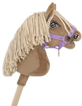 Super Hobby Horse A4 Pferdehalfter, Lila. Praktisches und langlebiges Halfter für das Hobby Horse Pferde. Set ohne Pferd.