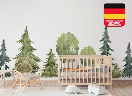 Osomhome Wandtattoo Kinderzimmer Mädchen & Junge: Wald Bäume (280x100cm) | Kinderzimmer & Babyzimmer Deko | Wandsticker & Wanddeko Kinderzimmer | Wandaufkleber Kinderzimmer Wall Stickers ms3645
