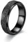 MAGIIE Schmuck Anillo Damen Frauen, Schmal Ringe Band 6mm Ring Damen Schwarz,Eheringe Trauringe Verlobung Ringe (Schwarz, 54)