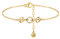 Jenosy 14K Vergoldet Armband Damen Gold mit Schlange Personalisiertes Verstellbar Anhänger Armband für Frauen Mädchen Schmuck