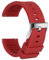 TStrap Bracelet Montre Silicone 24mm - Rouge Dégagement Rapide Intelligente Bracelets pour Homme Femme - Souple Caoutchouc Watch Strap Connectée Boucle Replacement - 18mm 19mm 20mm 21mm 22mm 24mm