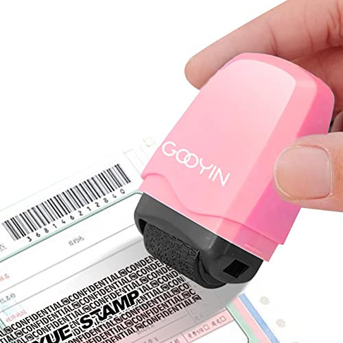 Stempel für Privatsphäre, Identitätsschutz-Stempel, Sicherheitsstempelrollen, wiederverwendbare Diebstahl-Tintenroller, Code, Tinten-Adress-Radiergummi, Roller für Privatsphäre, Camouflage, Rosa, 6 x