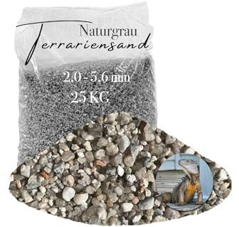 25 kg Terrarien Sand Terrarium Sand Terrarienkies hellgrau 2,0-5,6 mm