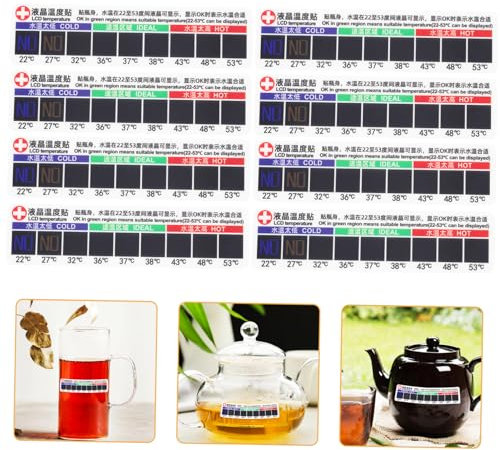 ORFOFE 10 Stück Lcd Aufkleber Klebeband Nummernaufkleber Digitales Thermometer Körperthermometer Selbstklebendes Thermometer Patch Körpertemperatur Aufkleber Fieberdetektor