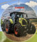 Lampion * Traktor * als Deko oder Spiel für Kindergeburtstag, Martinssingen oder Karneval | aus Papier und Metall, 25cm | Laterne Trecker Bauernhof Landwirtschaft Mottoparty Party Laternenumzug