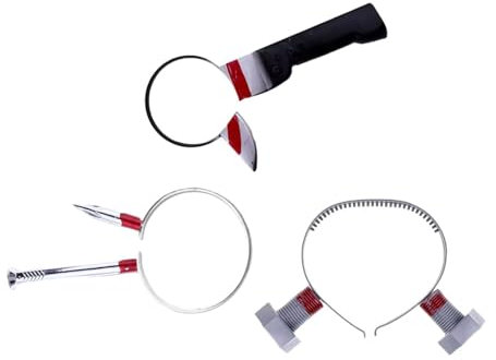 Qianly Diadema de Halloween para Celebraciones, Accesorios de Fiesta Y Disfraz, Cuchillo Clavo Tornillo