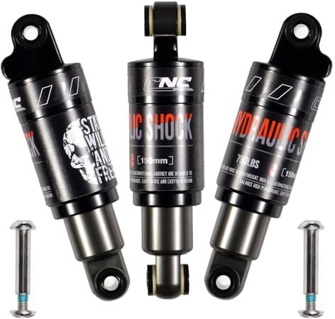 CNCLOL Fahrrad Stoßdämpfer Hinten, Fahrrad dämpfer 120mm/125mm/150mm/165mm/185mm/190mm/200mm für Mountainbike/Mtb/Mtn/ebike/Elektroroller/Dirtbike Hydraulische Shock Absorber.