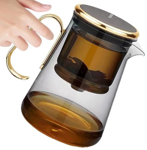 Teapot with Infuser, Bulk Teapot - Magnetic Glass Tea Kettle,Multifunctional Water Separation Glass Teapot for Flowering and Loose Tea