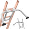 VEVOR KH-WD02, Heavy Duty Steel Hook, Stabilizer with Wing Span/Wall Extension Accessory, Stable Ladder Standoff Arms for Roof Gutter with Anti-Slip Rubber Feet, Matte Silver, A