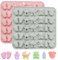 Lot de 2 moules à chocolat en silicone antiadhésif pour fête prénatale, empreintes de pieds de bébé, grenouillère, biberon, tétine, carrosse, ours, mignon, décoration de gâteaux, cupcakes, bonbons