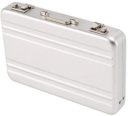 Cpolebev Visitenkartenetui Mini-Tragetasche Kartenetui Kartenkennwortetui Wird nur für Visitenkarten usw. verwendet. Silber