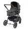Ickle Bubba Cosmo Travel System mit Stratus i-Size - Geburt bis 22 kg (4 Jahre). Umwandelbarer Sitz, UPF 50+ Kapuze, Fußwärmer, Schürze, Regenschutz, Wickeltasche und Matte (Graphitgrau)
