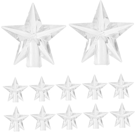 GLEAVI 2 Sätze Fünfzackiger Stern Lampenschirm Ersatz Für Lichterketten Dekoration Für Weihnachtsbaum Einfache Montage Langlebiges Kunststoffmaterial Für Kreative 100 Stück * 2