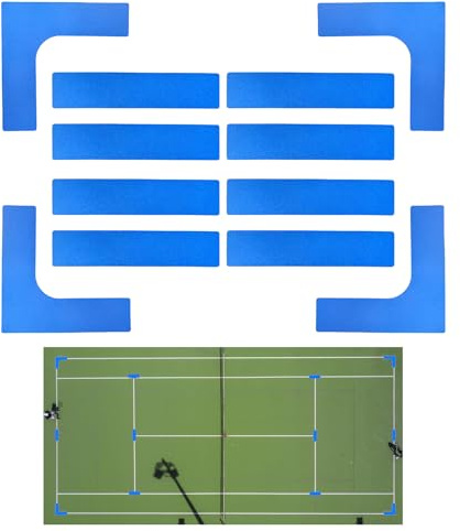 Sucritude Court Line Marker Set,Linien Markierungsset Zum Auslegen Windresistente Markierer | Windstabiler Sport Zubehör Zum Auslegen Für Schulhof Garten Sportplatz